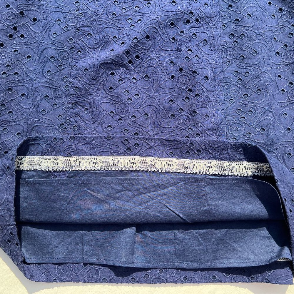 Stunning Lilly Pulitzer Starfish Eyelet True Navy Emery Shift Dress NWT Size 0 - Picture 9 of 10